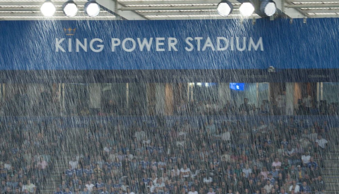 1. Singing in the rain at King Power Stadium