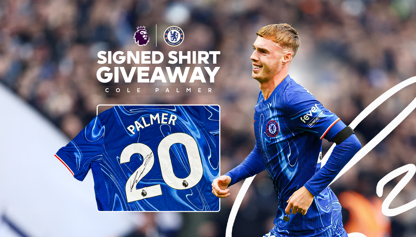 Cole Palmer signed shirt giveaway